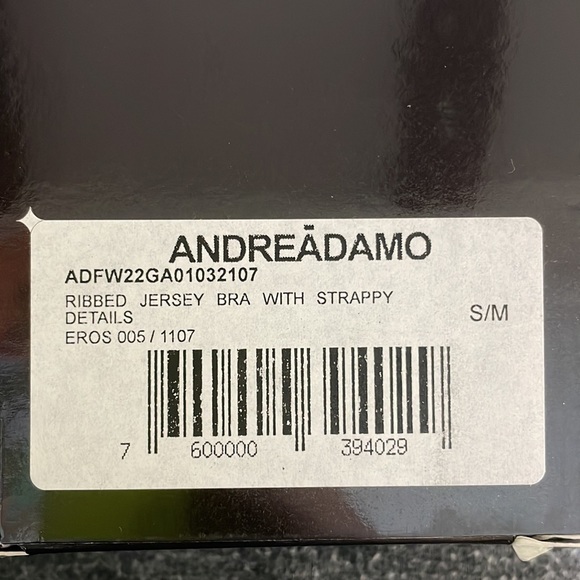 ADREĀDAMO Ribbed Jersey Bra w/ Strappy Details size SMALL - MEDIUM - Picture 4 of 5